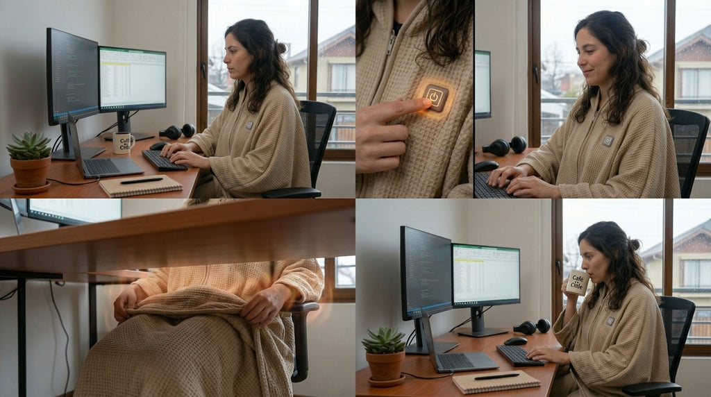 Manta Calefactora Eléctrica Carga USB